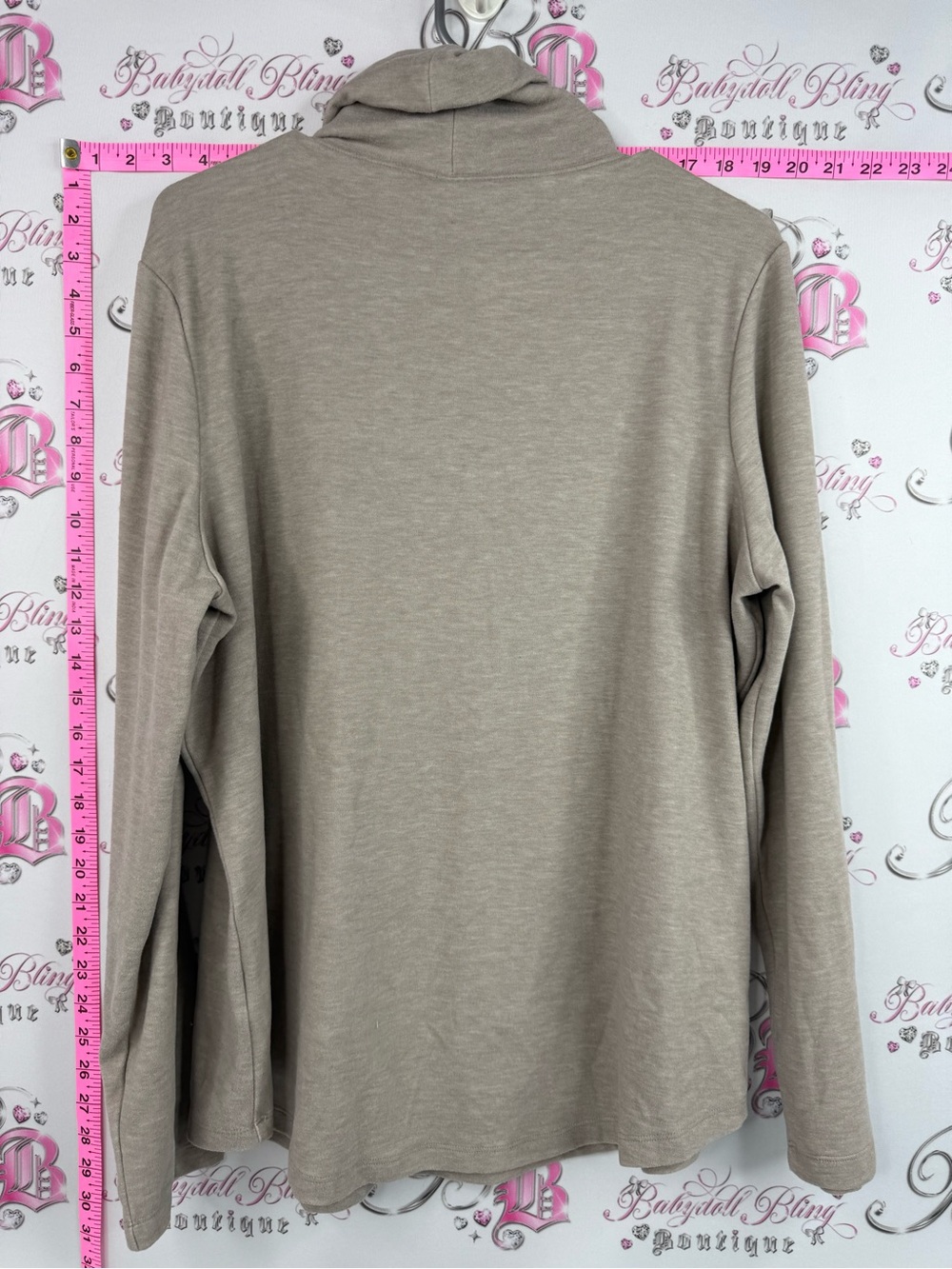 Windriver T-Max heat shirt top Neutral Taupe Turtleneck Long Sleeve Top - Picture 2 of 11
